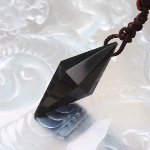 晶致天下 天然水晶黑曜石灵摆，打造专属能量场，助你转运旺财、化煞辟邪