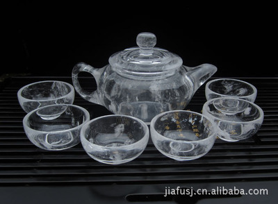 【功夫茶壶/水晶锅/水晶烤盘/天然水晶茶壶/耐高温/茶具/杯】价格,厂家,图片,茶壶、水壶,东海县牛山镇嘉福水晶制品厂-